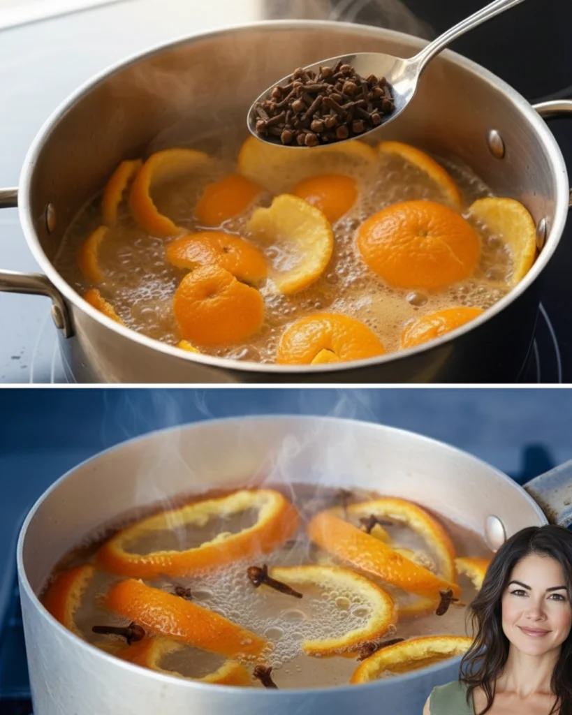 Fare bollire bucce di arancia