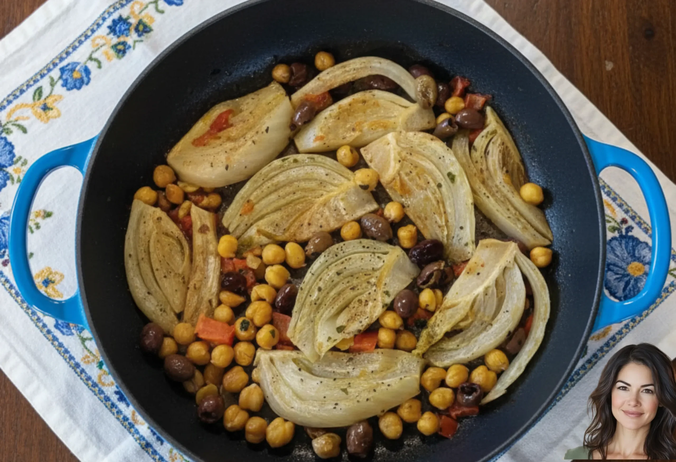 Finocchi in Padella con Ceci e Olive Taggiasche