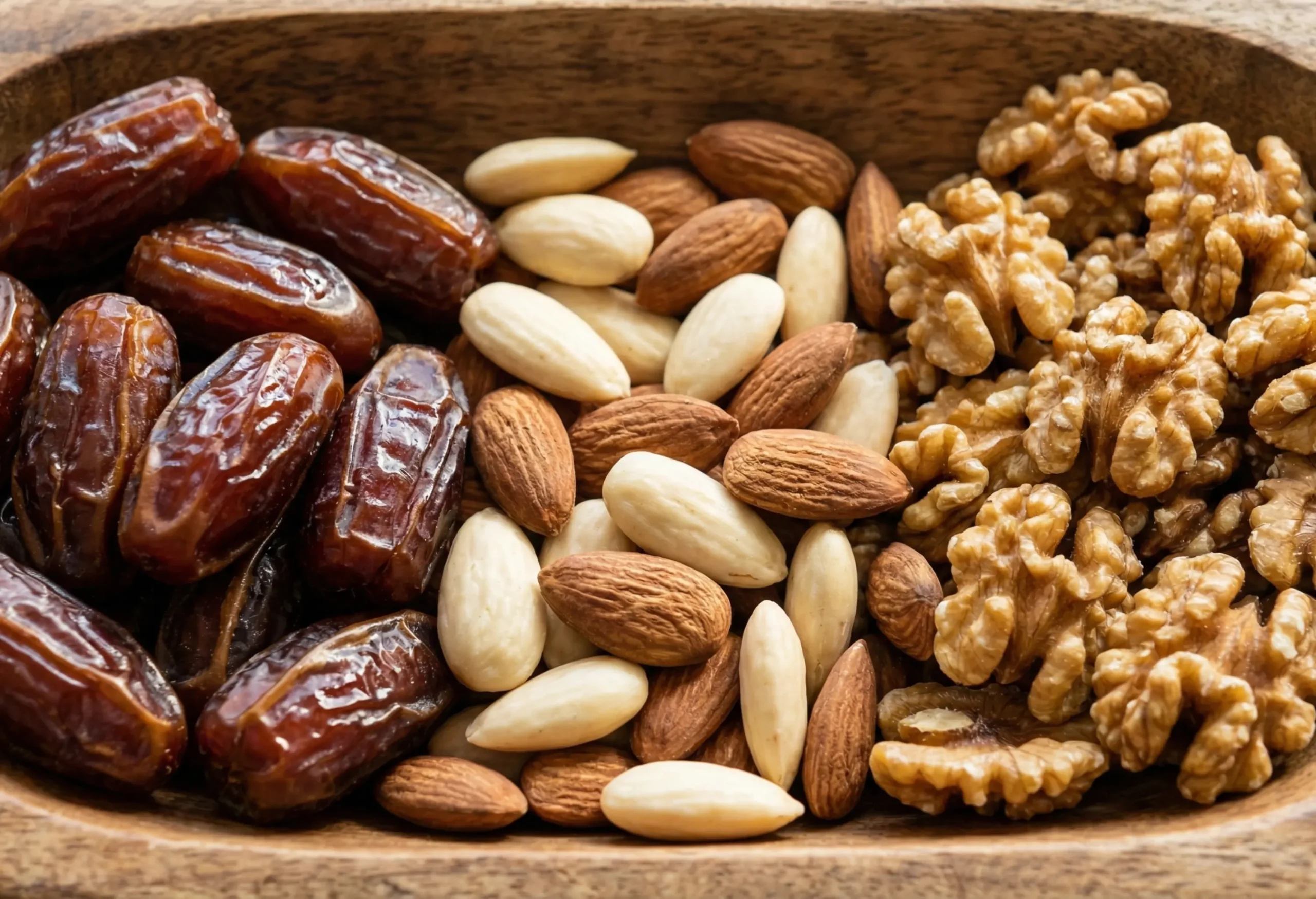 Benefici Quotidiani di Datteri, Mandorle e Noci