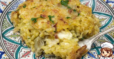 Riso al Forno Cremoso con Carciofi e Speck